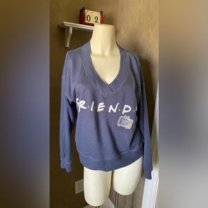 FRIENDS Sweater Comfy Pajama Top Women’s Slate Gray Sweatshirt Sitcom TV Show